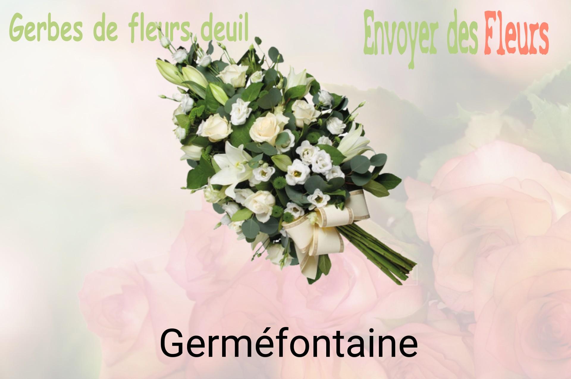 Gerbe de fleurs de deuil livrée à Germéfontaine